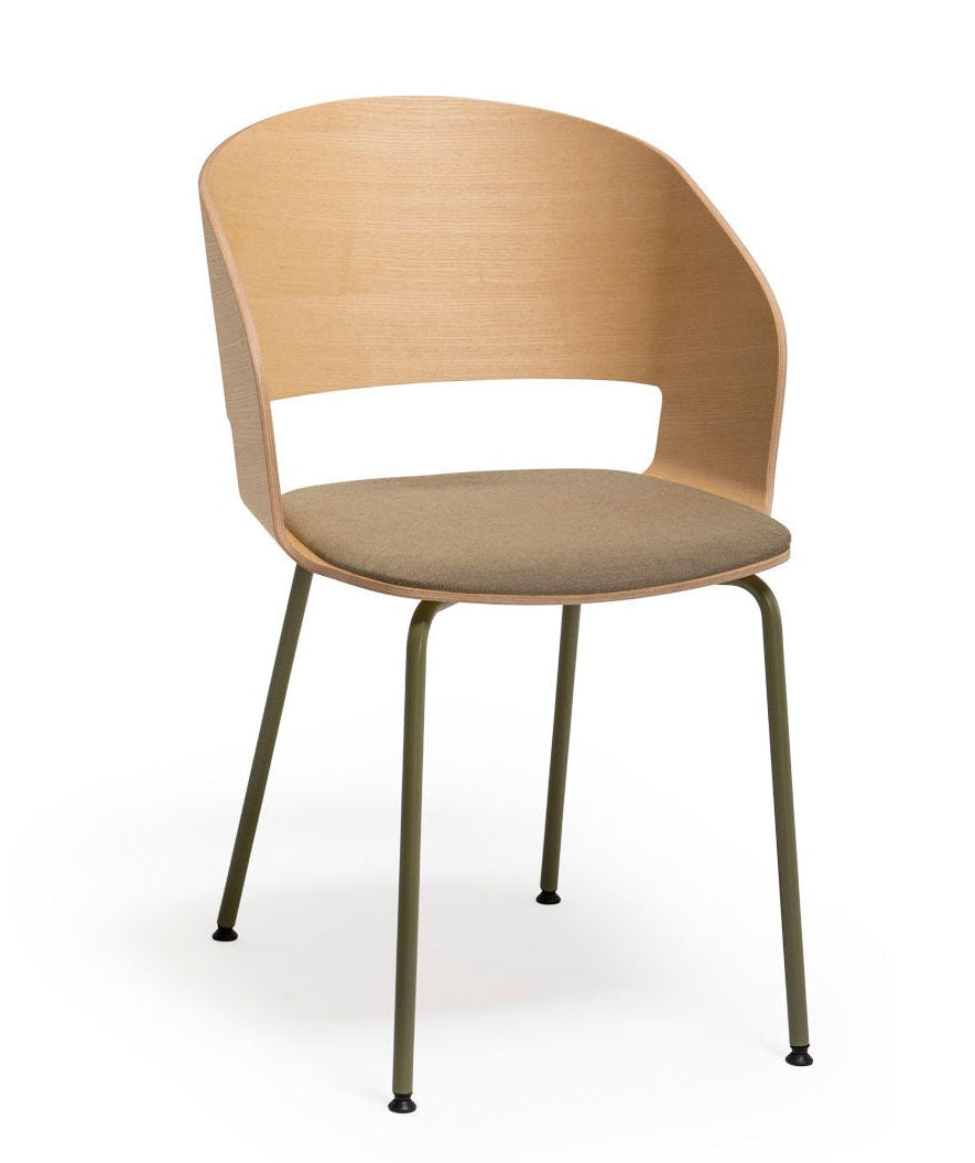 Goose Chair with Armrests & Metallic Legs | Sleek Modern Seating | TheMADgroup