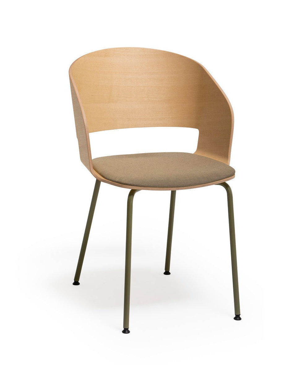 Goose Chair with Armrests & Metallic Legs | Sleek Modern Seating | TheMADgroup