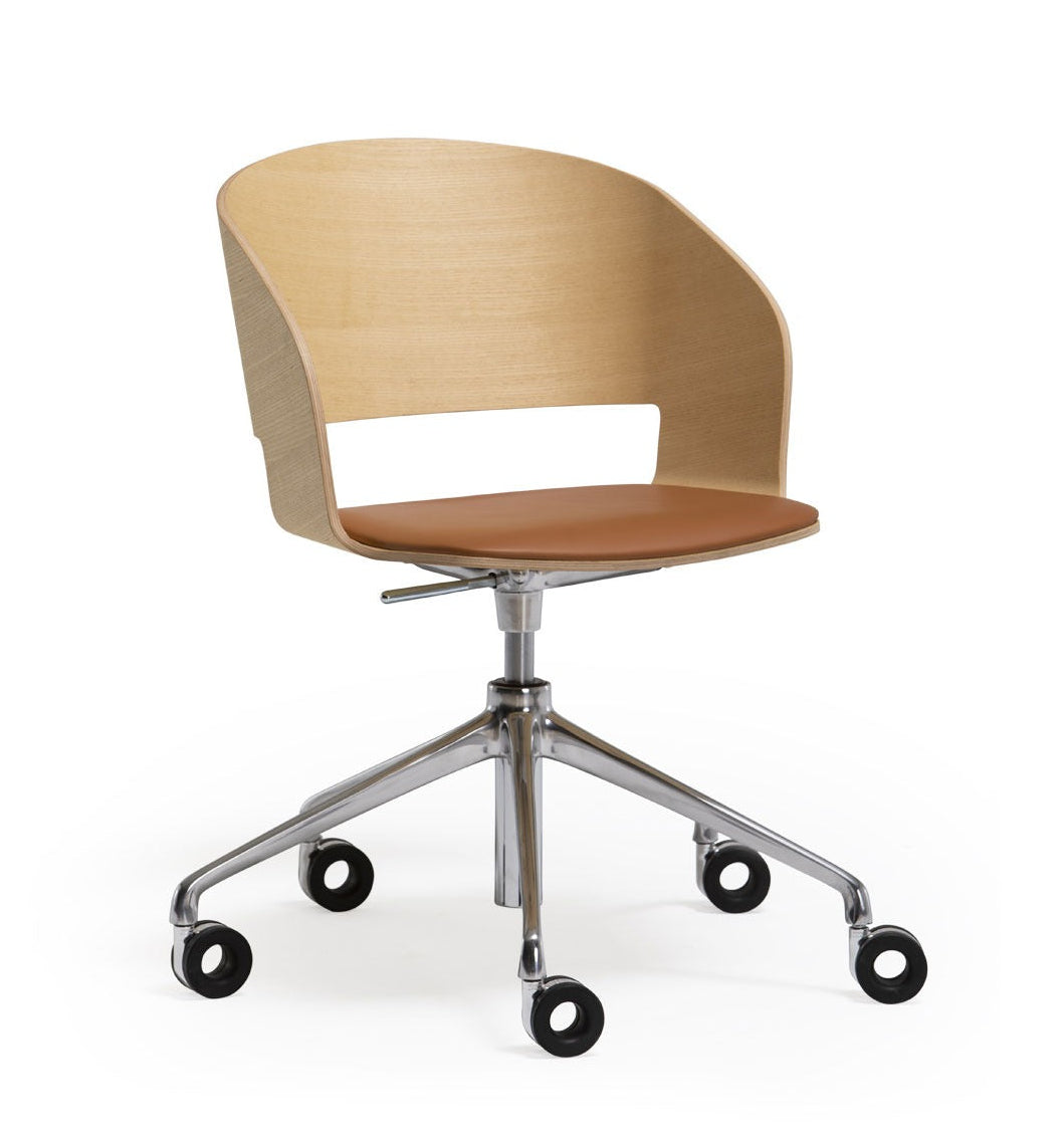 Goose Chair with Armrests, Swivel Base &amp; Gas Lift | Adjustable Designer Seating | TheMADgroup