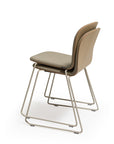 Ona Chair with Armrests and Sled Base | Metal Armchair | TheMADgroup