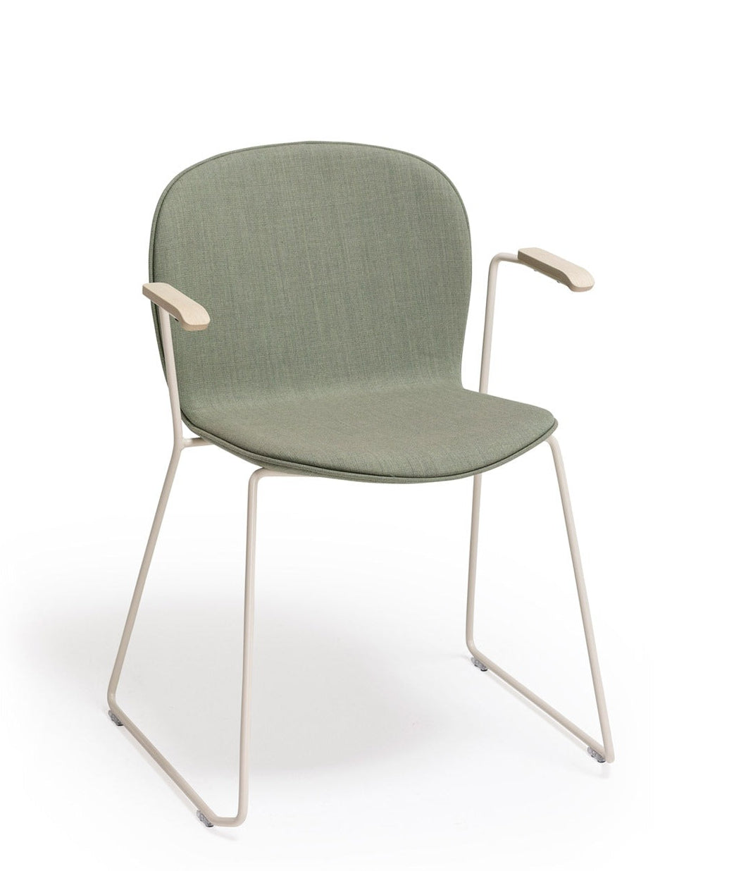 Ona Chair with Armrests and Sled Base | Metal Armchair | TheMADgroup