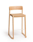 Nela Stool with Paper Webbing | Modern Woven Bar Stool | TheMADgroup