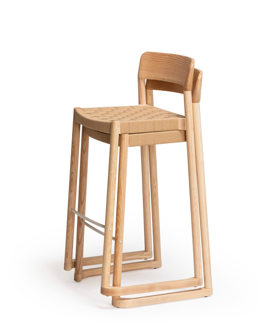 Nela Stool with Paper Webbing | Modern Woven Bar Stool | TheMADgroup
