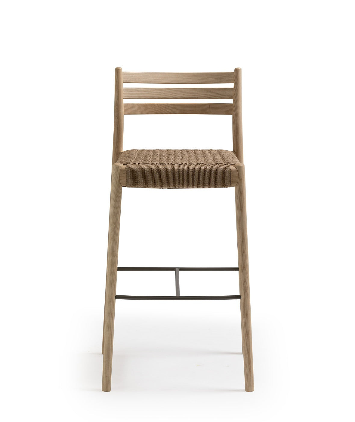 Bogart Stool With Backrest | Woven Cord Seating | TheMADgroup