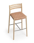 Bogart Stool With Backrest | Cotton & Leather Webbing | TheMADgroup