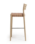 Bogart Stool With Backrest | Cotton & Leather Webbing | TheMADgroup