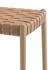 Bogart Stool With Backrest | Cotton & Leather Webbing | TheMADgroup