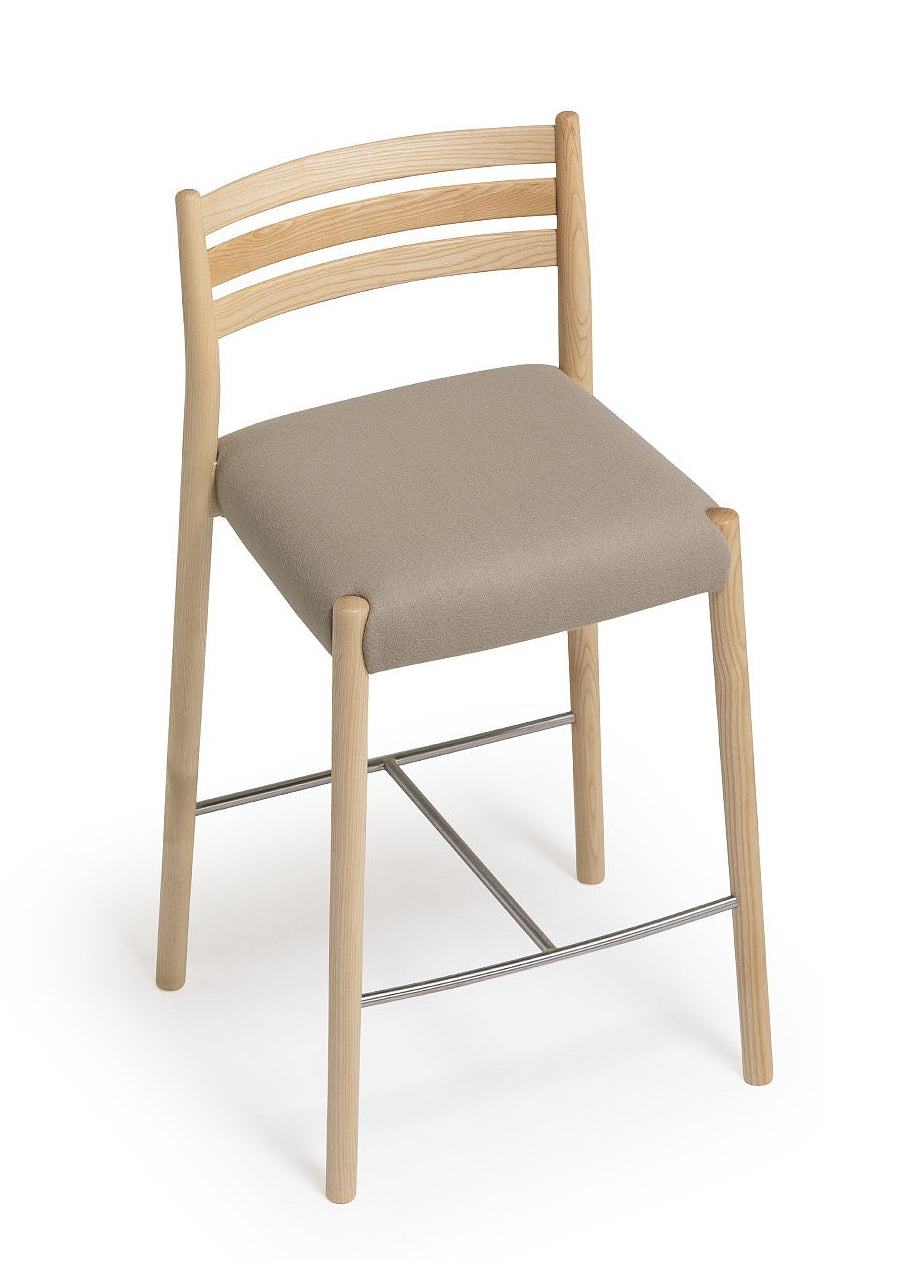 Bogart Stool With Backrest | Upholstered Seat Design | TheMADgroup