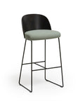 Cistell High Stool | Metal Sled Base Bar Stool H75 | TheMADgroup