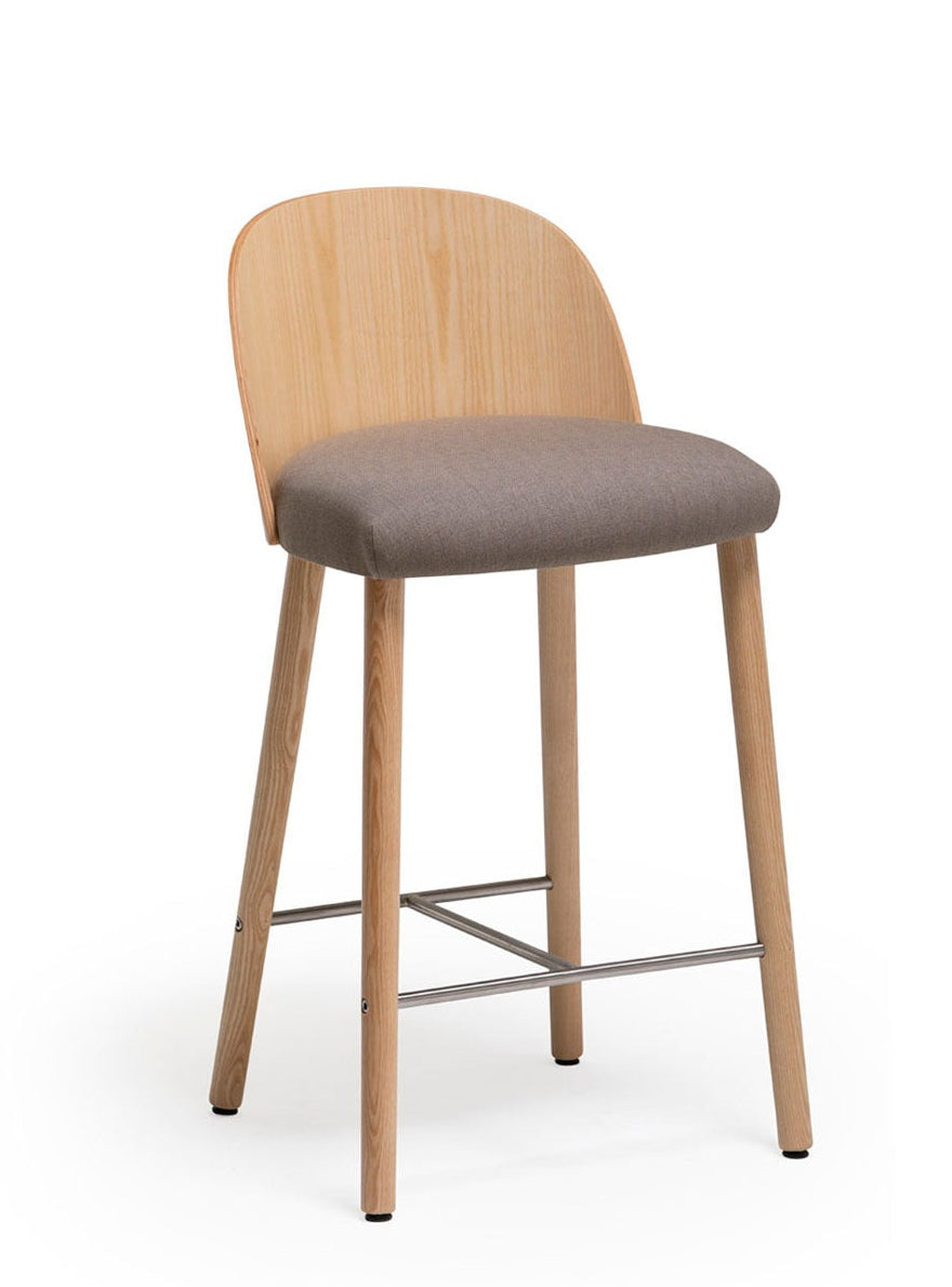 Cistell Medium Stool | Wooden Leg Counter Stool H65 | TheMADgroup