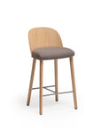 Cistell Medium Stool | Wooden Leg Counter Stool H65 | TheMADgroup