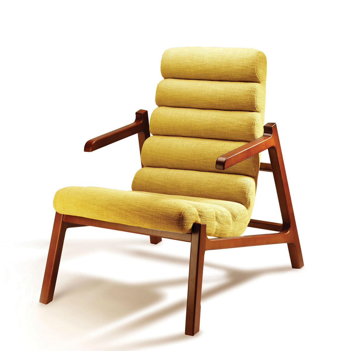 Easy Armchair in Swift Sunflower Upholstery with 056-3 Solid Wood Feet – theMADgroup