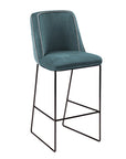 Croix Bar Chair in smooth easy clean 19 with Esparta 22 accents, black metal legs – theMADgroup