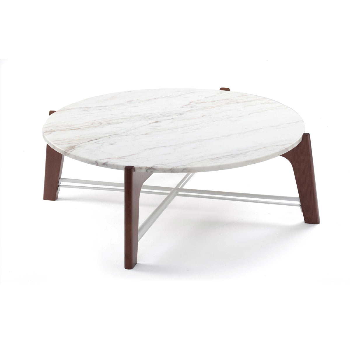 -Flex center table with Estremoz marble top and wood base | theMADgroup