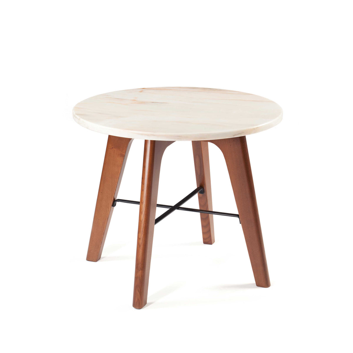 Flex side table with Estremoz marble top and wood base | theMADgroup