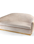 Grace Couch in Marka 10 with Paris Champagne piping and polished brass base – theMADgroup