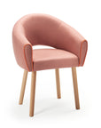 Grace Chair in vintage pink and Barcelona brick with oak legs – theMADgroup