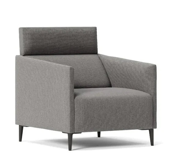 Joquer - Grey, Metal Legs - Lounge Chair