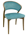 Aura 2 chair with vibrant upholstered seat and open back | theMADgroup