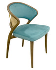 Aura 2 chair with vibrant upholstered seat and open back | theMADgroup