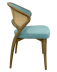 Aura 2 chair with vibrant upholstered seat and open back | theMADgroup
