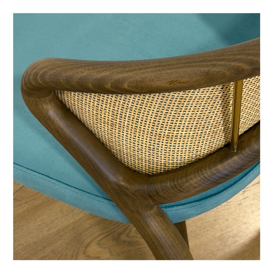 Aura 2 chair with vibrant upholstered seat and open back | theMADgroup