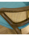 Aura 2 chair with vibrant upholstered seat and open back | theMADgroup