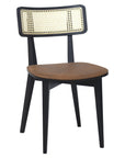 Azur 3 Side Chair with black frame and cane back | theMADgroup