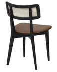Azur 3 Side Chair with black frame and cane back | theMADgroup