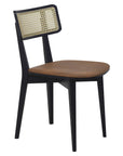 Azur 3 Side Chair with black frame and cane back | theMADgroup