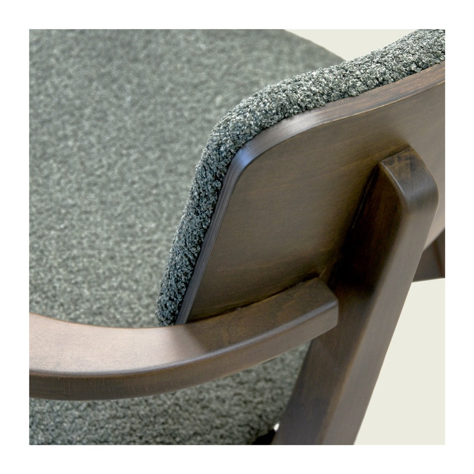 Azur Lounge Chair with plush upholstery and wood frame | theMADgroup