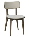 Azur Chair with houndstooth upholstery and wooden legs in dining room | theMADgroup