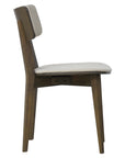 Azur Chair with houndstooth upholstery and wooden legs in dining room | theMADgroup