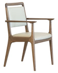 Bergman B Armchair with curved wooden arms and upholstered seat | theMADgroup