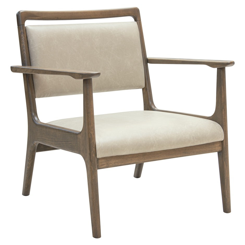 Bergman Lounge Chair with modern wooden frame and upholstered seat | theMADgroup