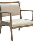 Bergman Lounge Chair with modern wooden frame and upholstered seat | theMADgroup