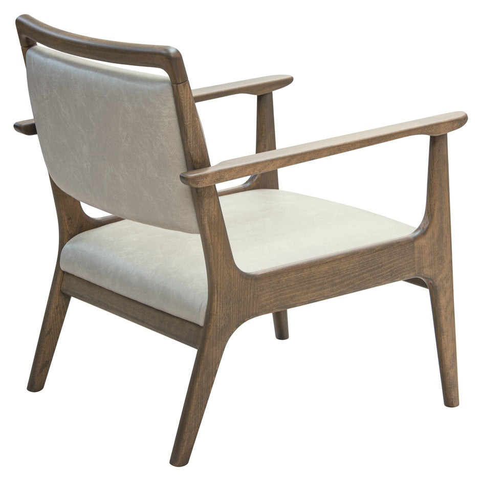 Bergman Lounge Chair with modern wooden frame and upholstered seat | theMADgroup