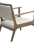Bergman Lounge Chair with modern wooden frame and upholstered seat | theMADgroup