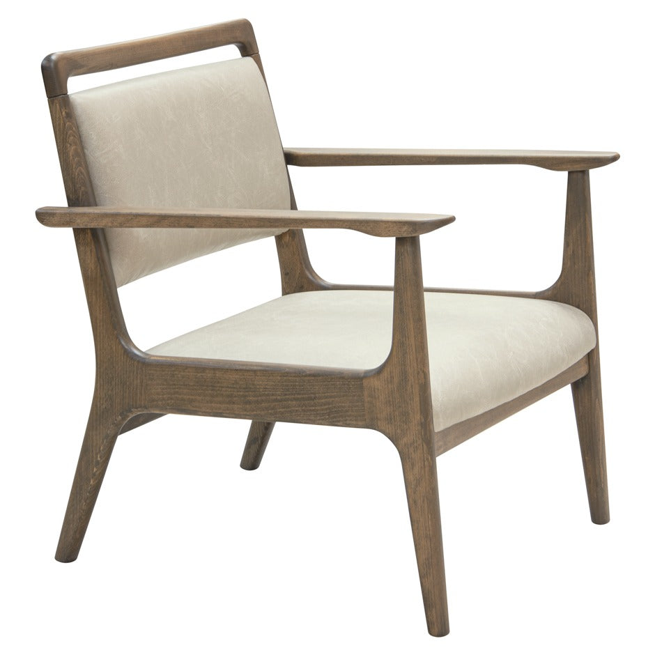 Bergman Lounge Chair with modern wooden frame and upholstered seat | theMADgroup