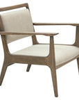 Bergman Lounge Chair with modern wooden frame and upholstered seat | theMADgroup