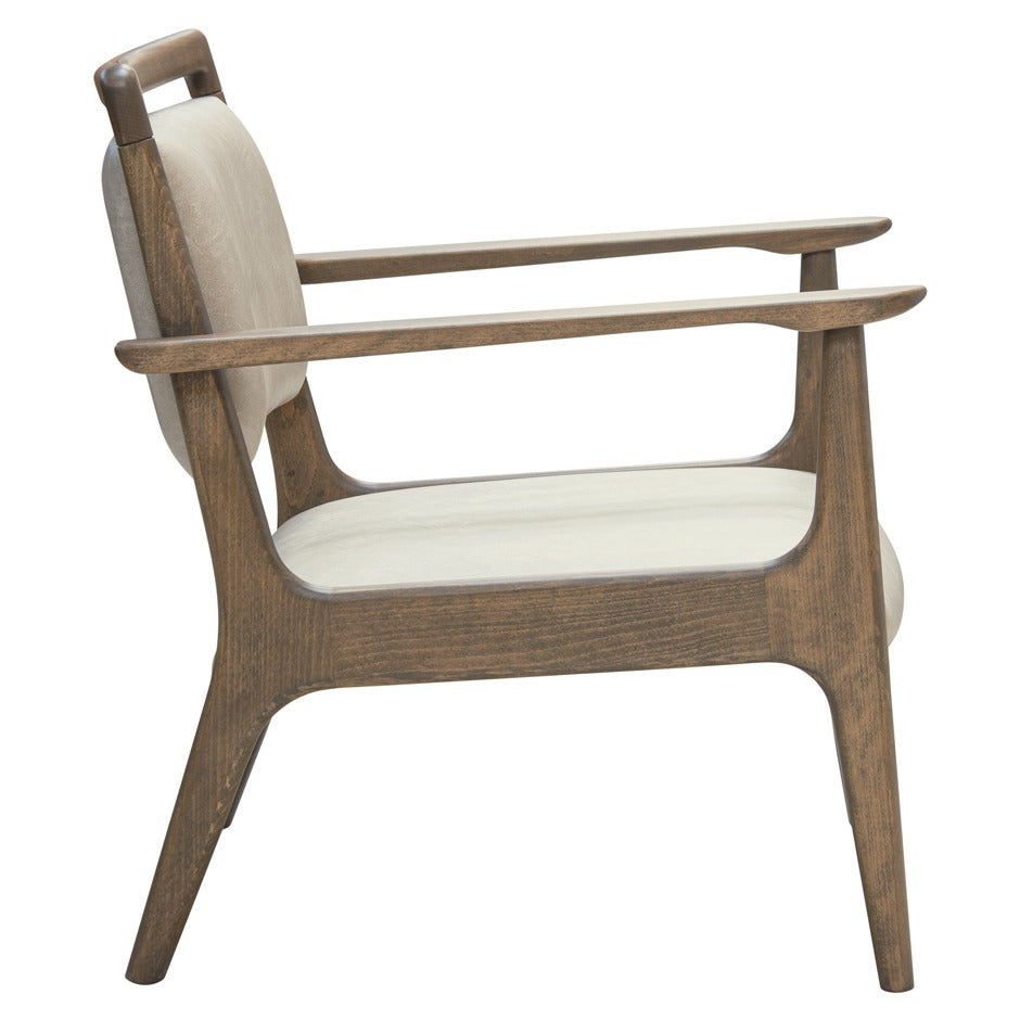 Bergman Lounge Chair with modern wooden frame and upholstered seat | theMADgroup