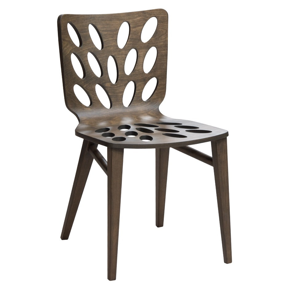 Bio Lite Chair with wooden frame and organic-shaped cut-out backrest | theMADgroup