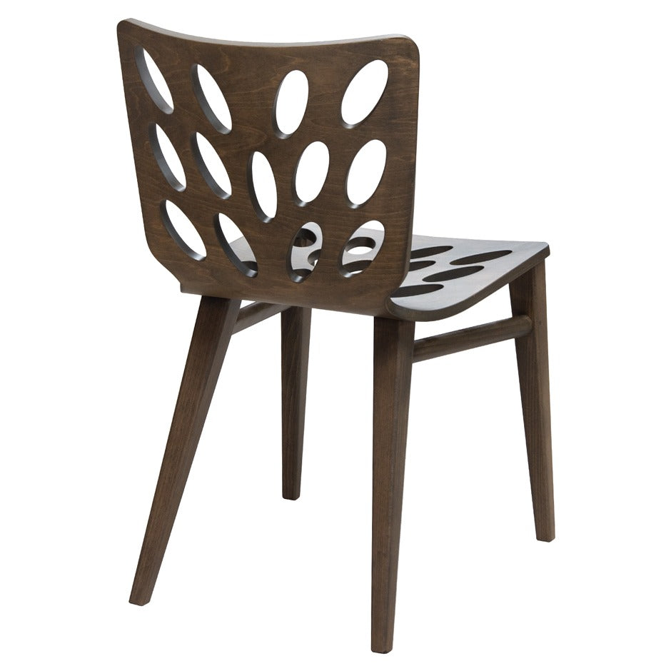 Bio Lite Chair with wooden frame and organic-shaped cut-out backrest | theMADgroup