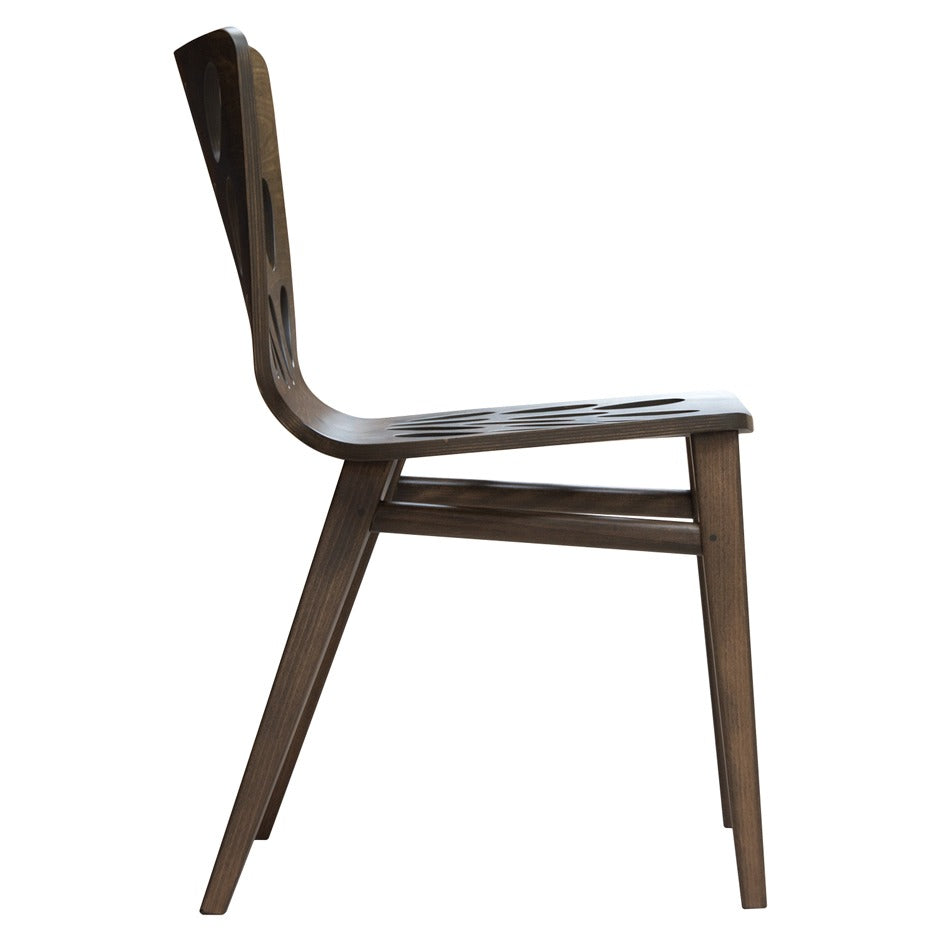 Bio Lite Chair with wooden frame and organic-shaped cut-out backrest | theMADgroup
