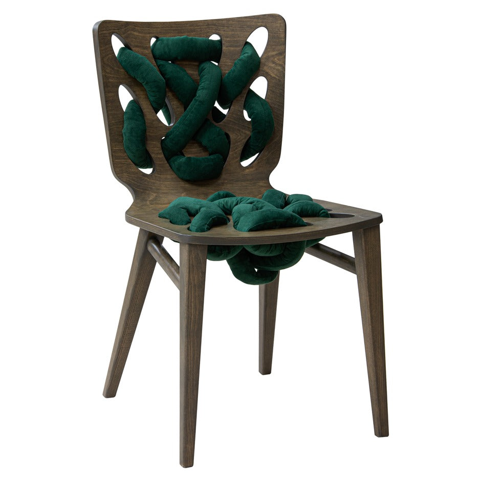 Bio Chair with artistic wooden frame and organic cushions | theMADgroup