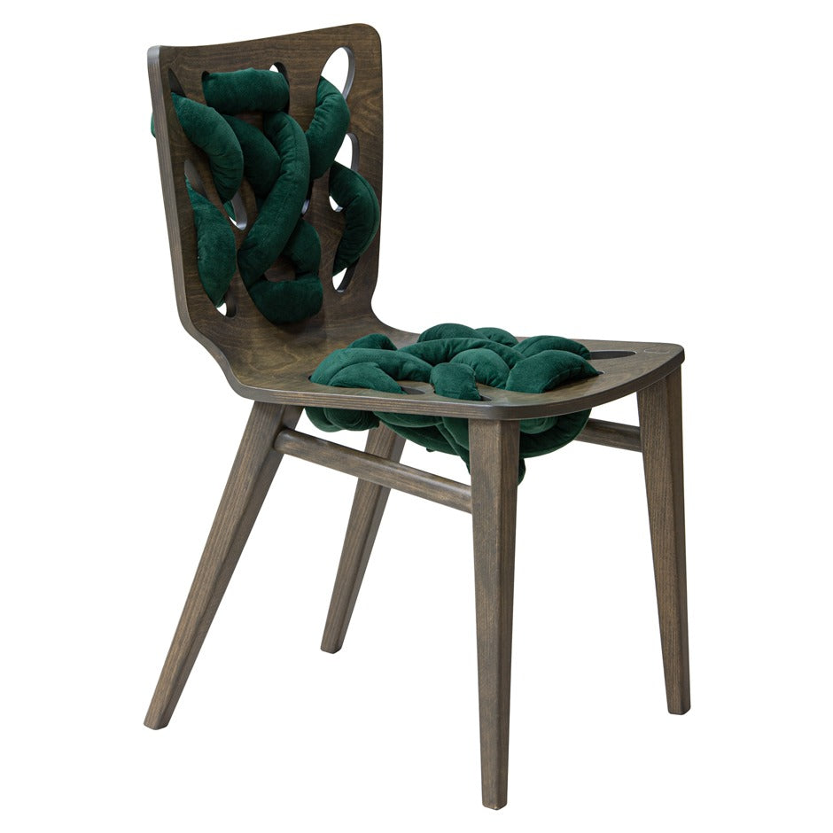 Bio Chair with artistic wooden frame and organic cushions | theMADgroup