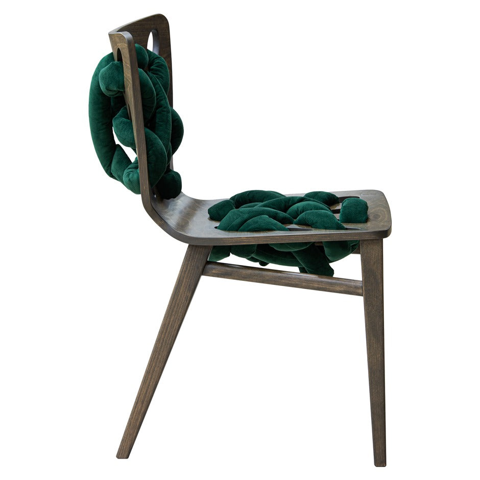 Bio Chair with artistic wooden frame and organic cushions | theMADgroup