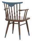Bolton B Armchair with modern spindle back and colorful top rail | theMADgroup