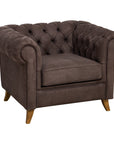Bradford Lounge Chair with tufted upholstery and rolled arms | theMADgroup