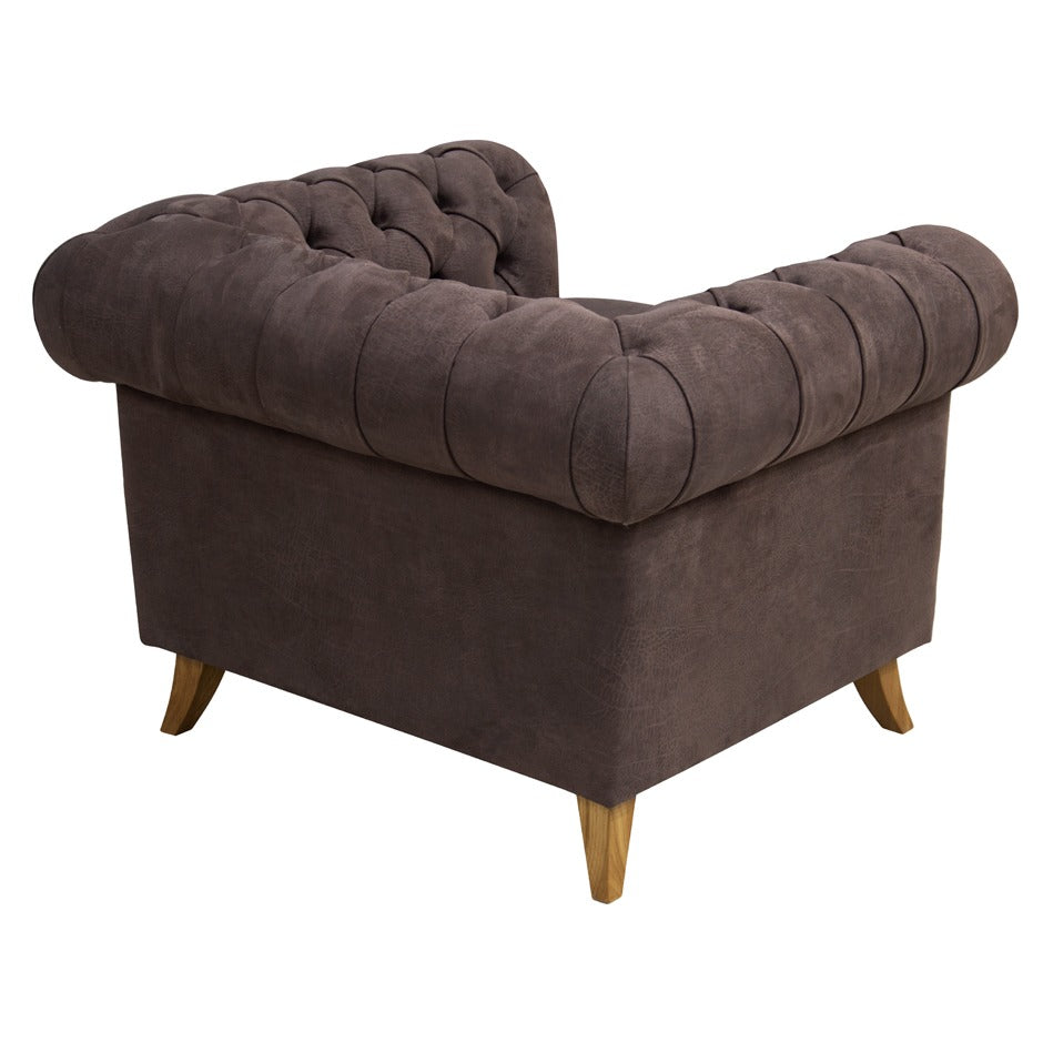 Bradford Lounge Chair with tufted upholstery and rolled arms | theMADgroup